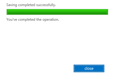 Saving Completed Sucessfully