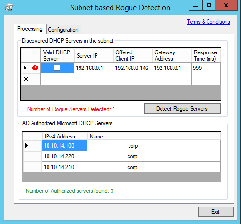 Rouge Checker - Processing Screen - Rogue Server Found