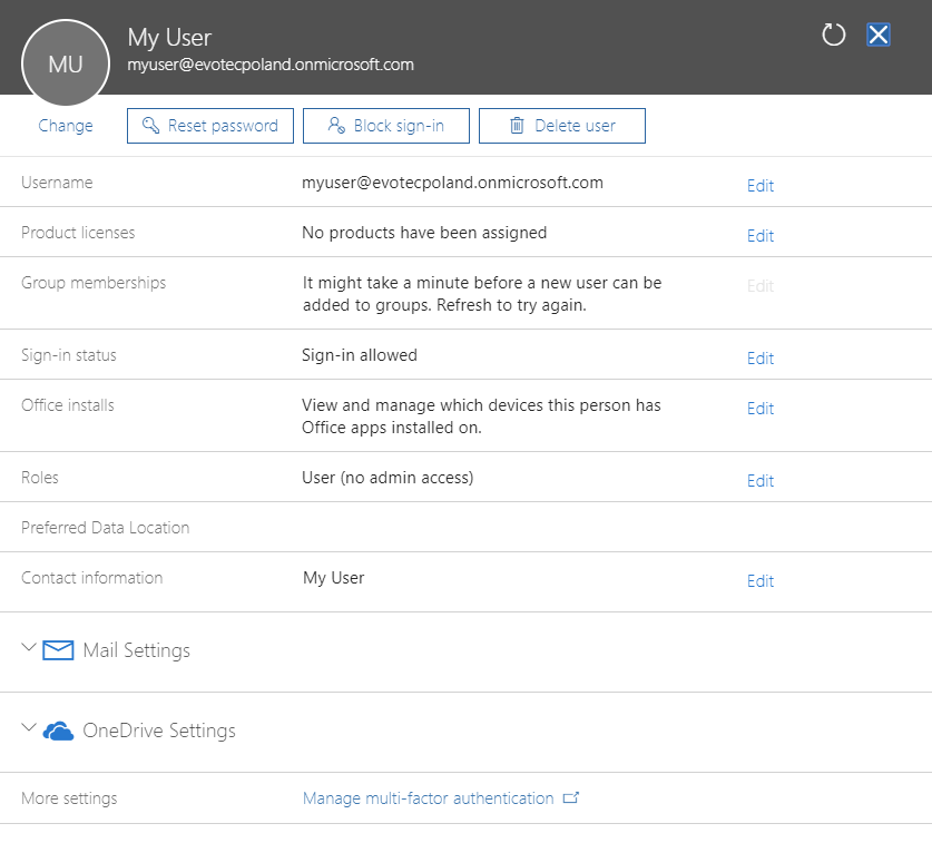 Nazwa logowania użytkownika w Azure oparta na samAccountName gdy pole Mail jest puste