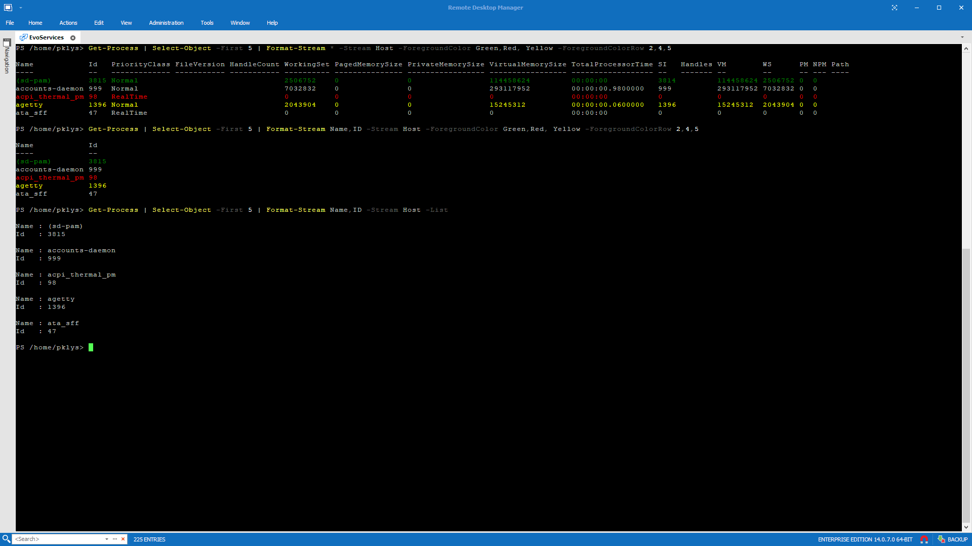 Format-Streams Color on Linux