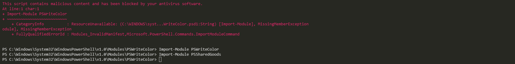 Sesja PowerShell dzialajaca ponownie po aktualizacji definicji Defendera