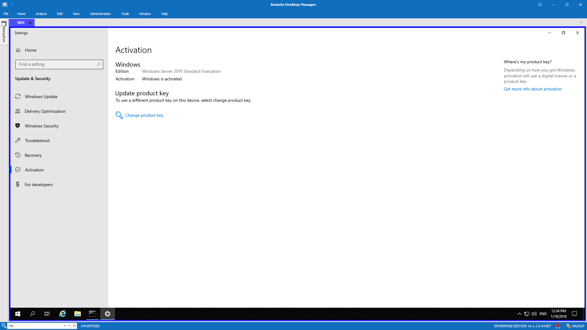 Windows 2019 - Windows License Expired
