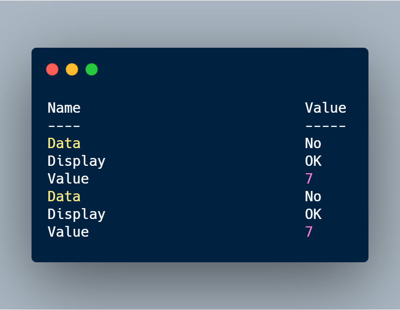 Błędny wynik zoptymalizowanego hashtable pokazujący powieloną wartość 7 w obu obiektach.