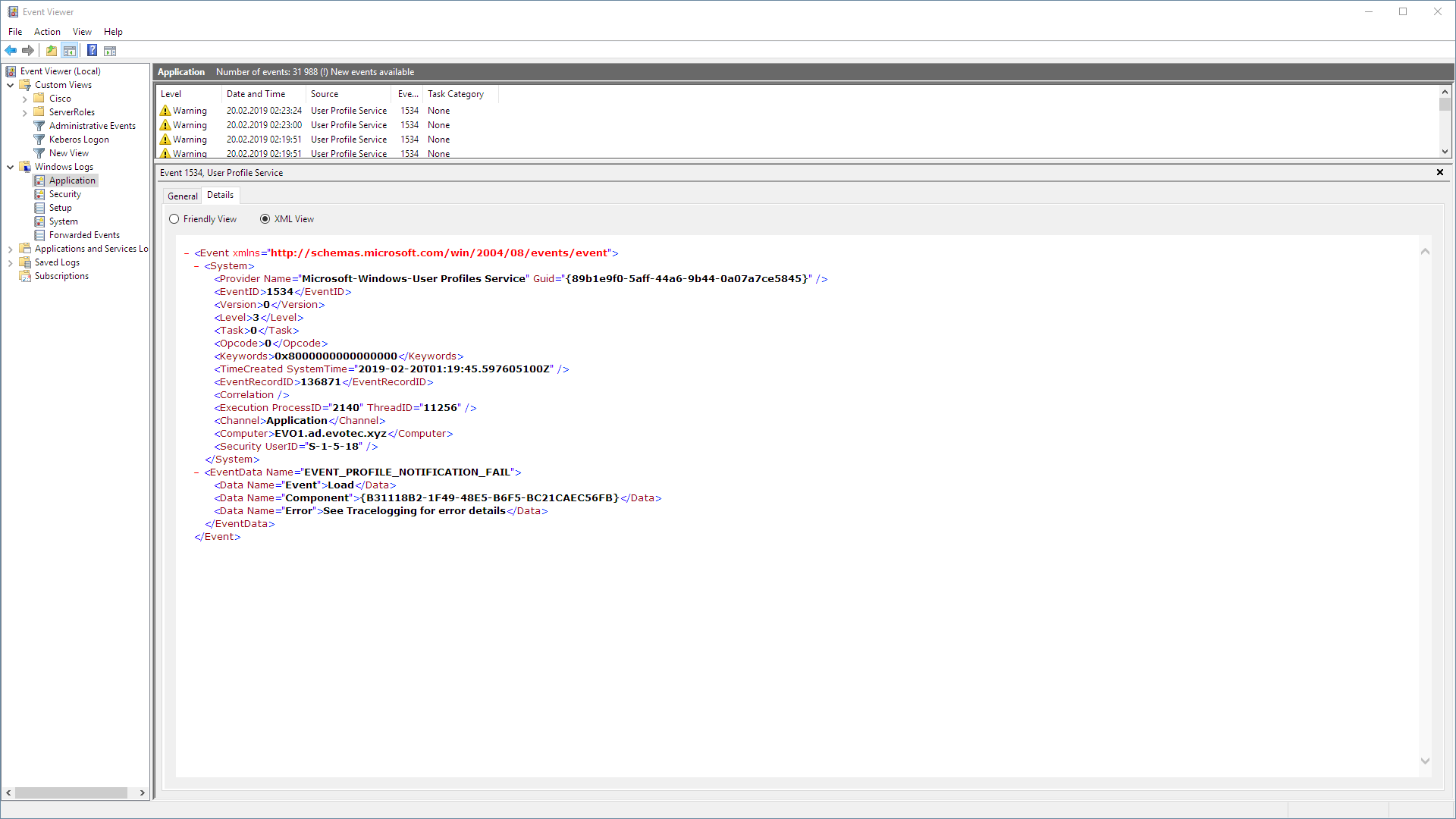Random event from Event Viewer