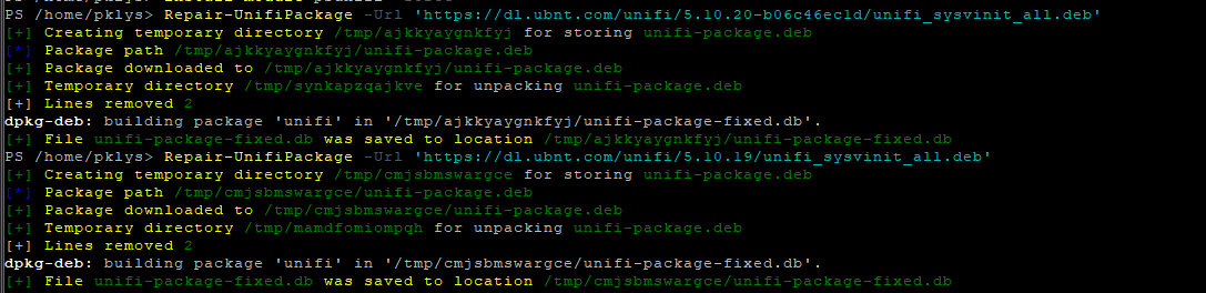 Repair-UnifiPackage